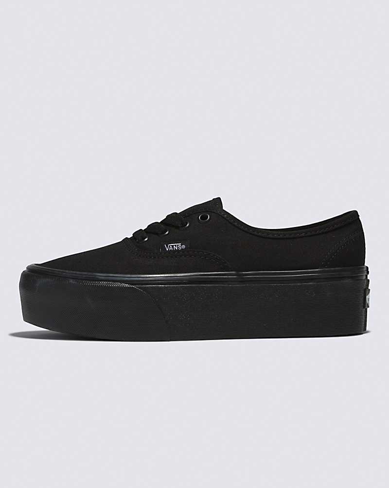 Vans Authentic Stackform Shoe Women Platform Shoes Black / Black | OW1-9568