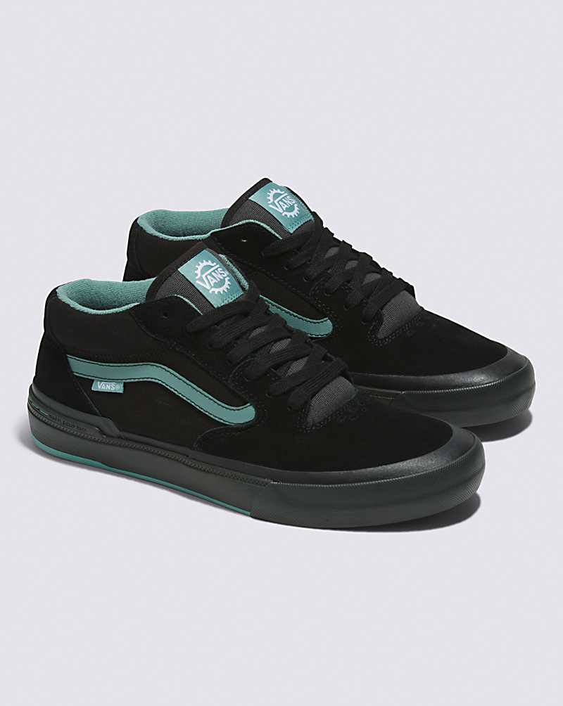 Vans BMX Style 114 Shoe Men Sneakers Black / Turquoise | RE1-8435