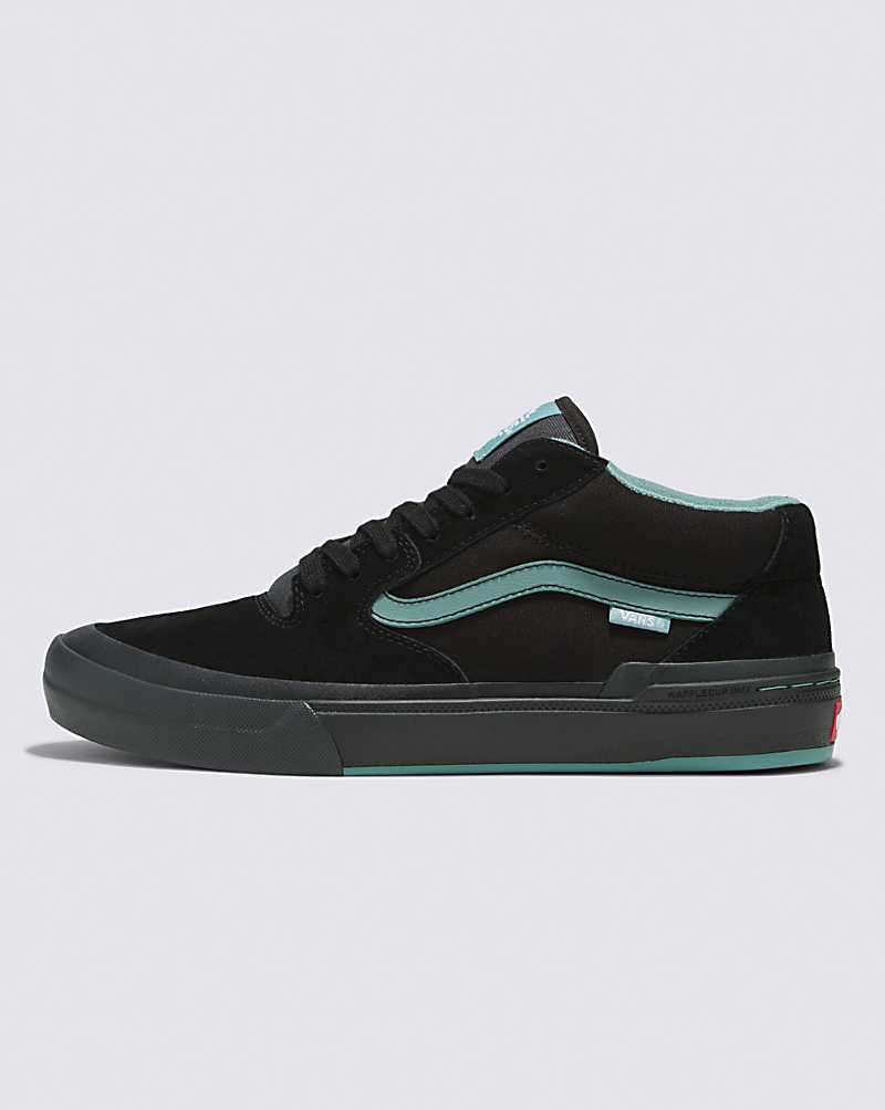 Vans BMX Style 114 Shoe Men Sneakers Black / Turquoise | RE1-8435