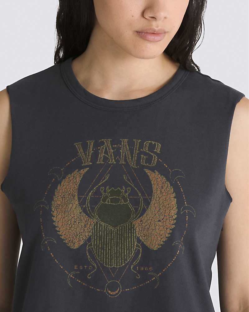 Vans Beatle Hive Women Tanks Dark Grey | QK1-4644