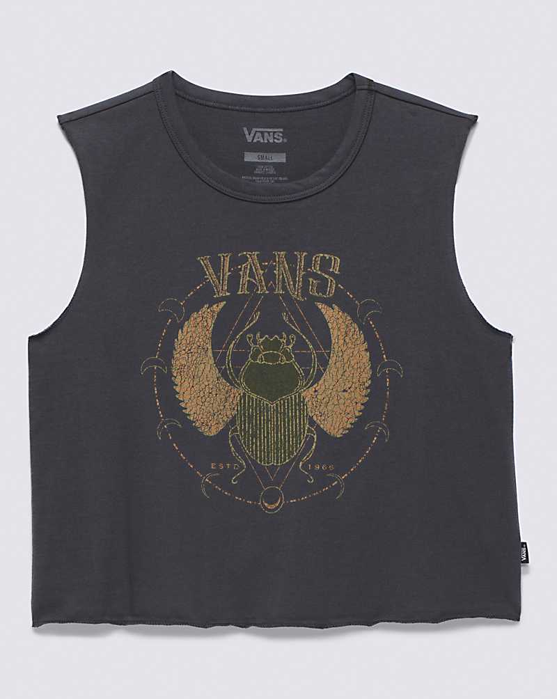 Vans Beatle Hive Women Tanks Dark Grey | QK1-4644