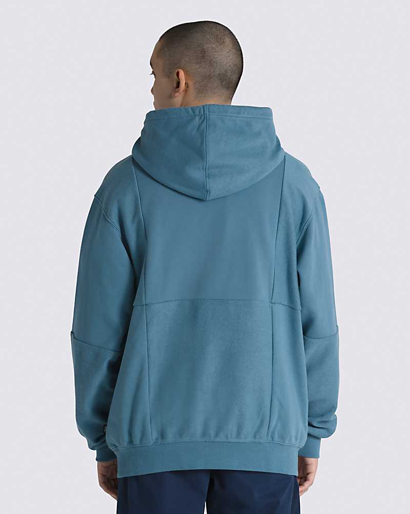 Vans Blocked Pullover Men Hoodie Blue | VA1-2304