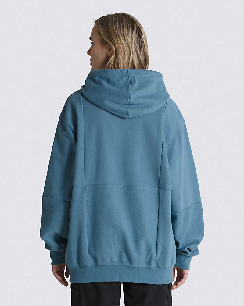 Vans Blocked Pullover Men Hoodie Blue | VA1-2304