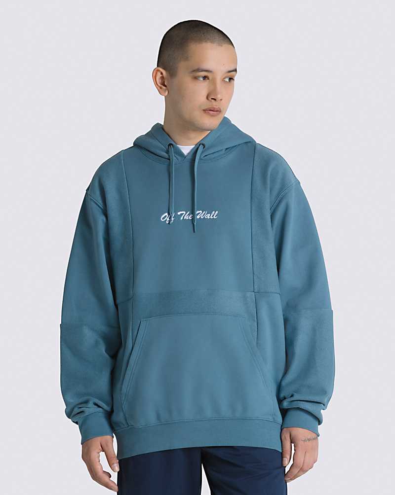 Vans Blocked Pullover Men Hoodie Blue | VA1-2304