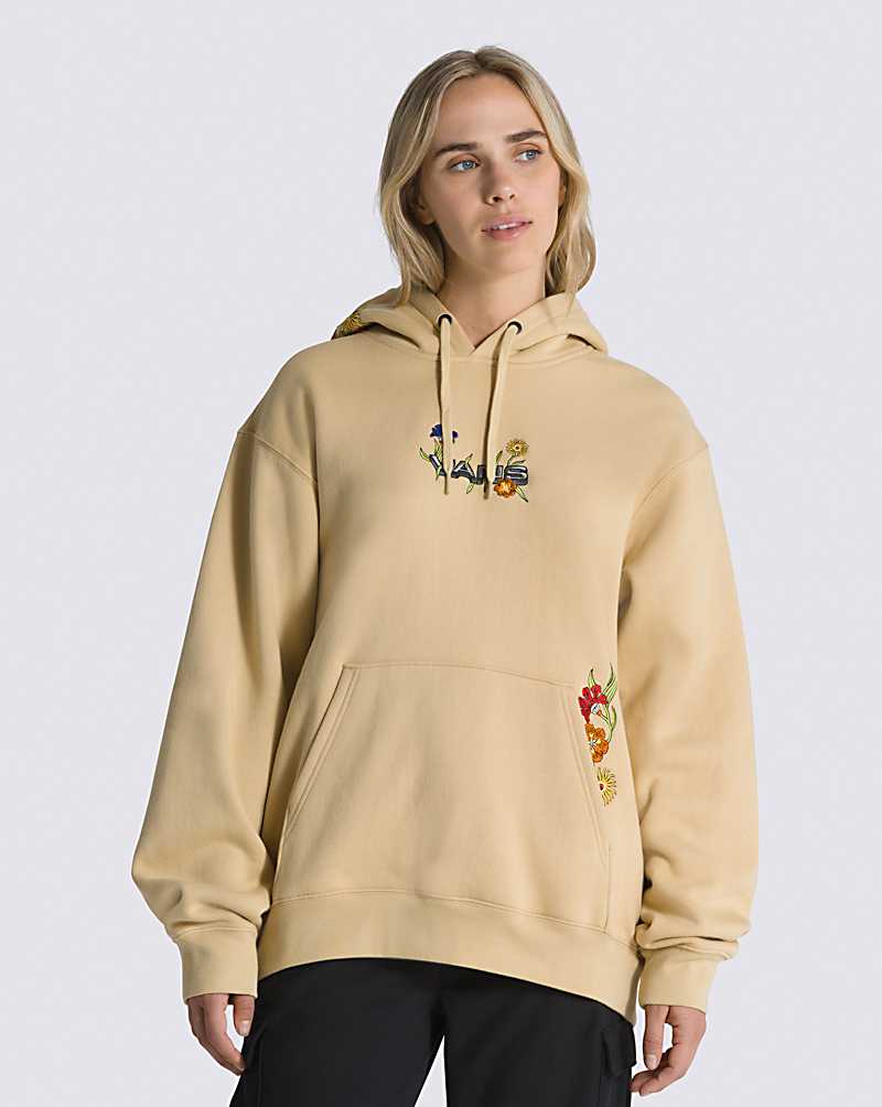 Vans Bouquet Pullover Men Hoodie Grey Brown | JO1-0271