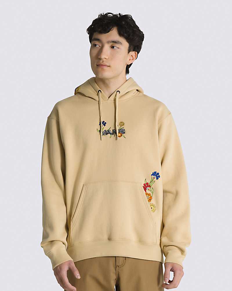 Vans Bouquet Pullover Men Hoodie Grey Brown | JO1-0271