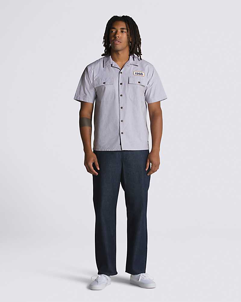 Vans Buttondown X Dakota Roche Men Shirts White / Brown | NH1-2638