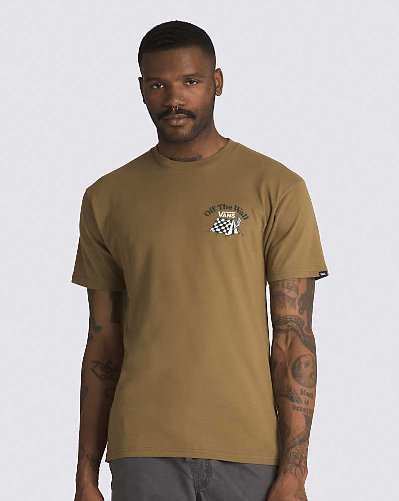 Vans Camp Site Men T Shirts Olive | HD1-8724