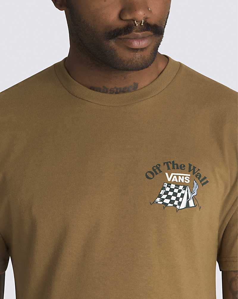 Vans Camp Site Men T Shirts Olive | HD1-8724