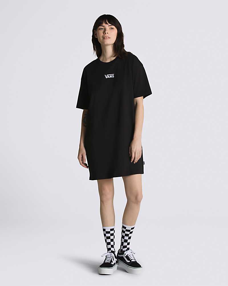 Vans Center Vee Tee Music Academy Women Dress Black | UY1-6661