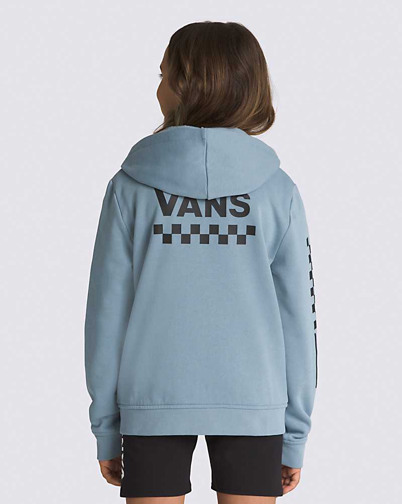 Vans Chalkboard Full Zip Kids\' Hoodie Grey Blue | AO1-4416