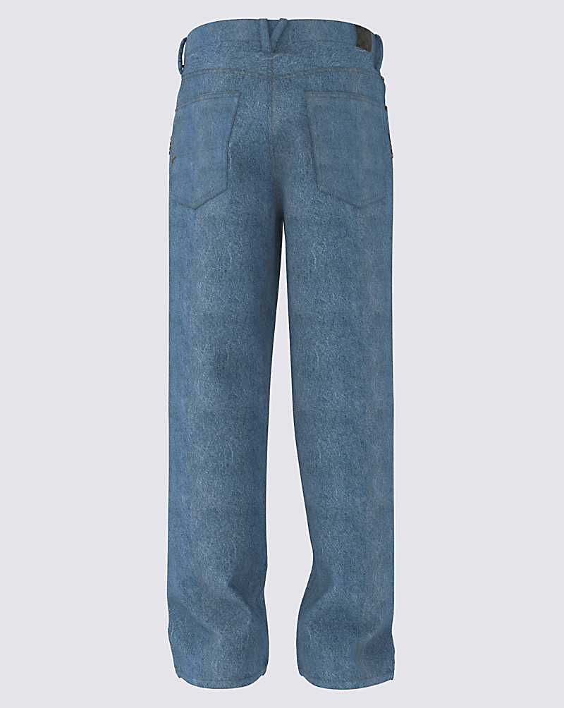 Vans Check-5 Baggy Denim Men Pants Blue | XK1-6321