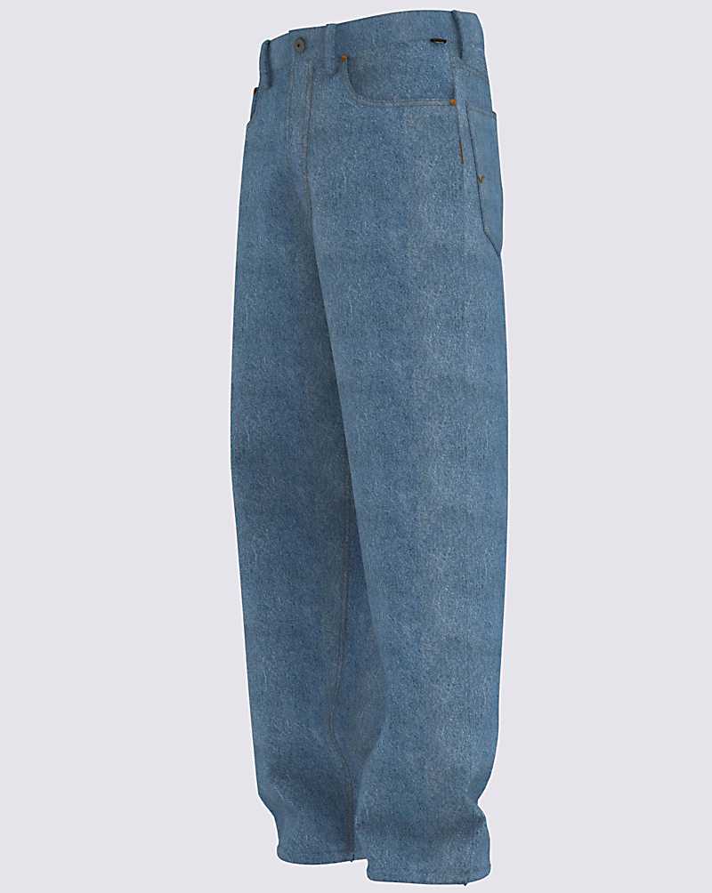 Vans Check-5 Baggy Denim Men Pants Blue | XK1-6321