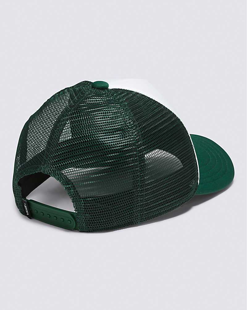 Vans Check Mountain Trucker Kids' Hats Deep Green | UN1-5832