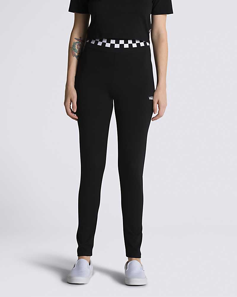 Vans Checkmate Leggings Women Pants Black | UP1-2918