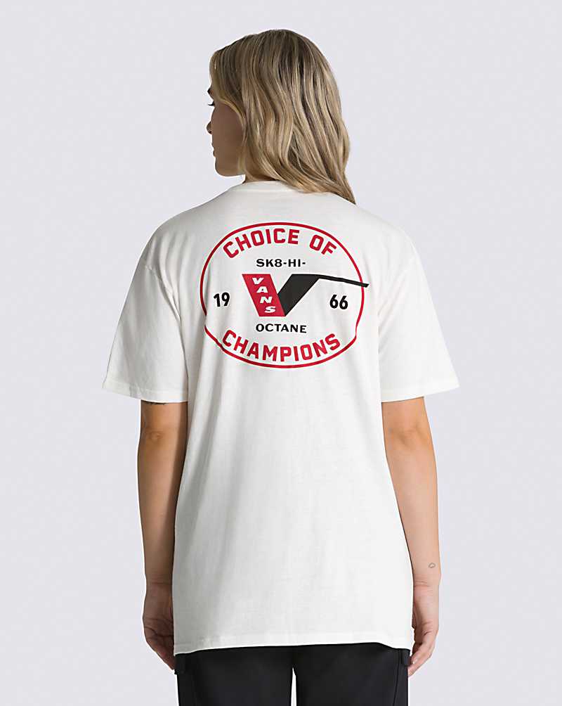 Vans Choice Of Champions Logo Men T Shirts White | VS1-5321