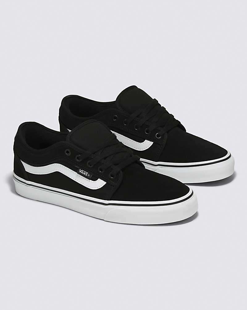 Vans Chukka Low Sidestripe Men Sneakers Black / White | SJ1-3558