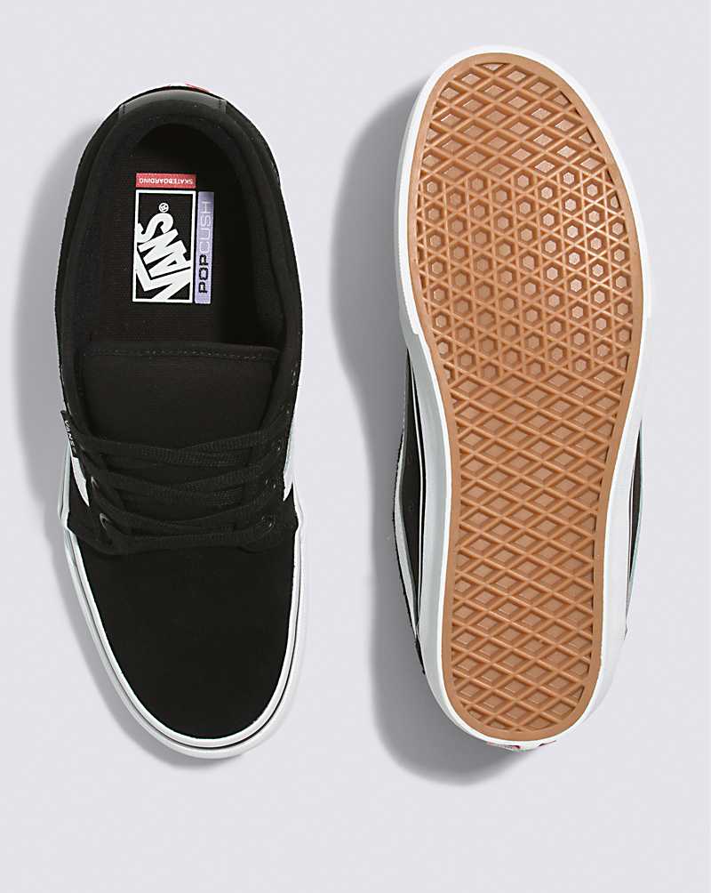 Vans Chukka Low Sidestripe Men Sneakers Black / White | SJ1-3558