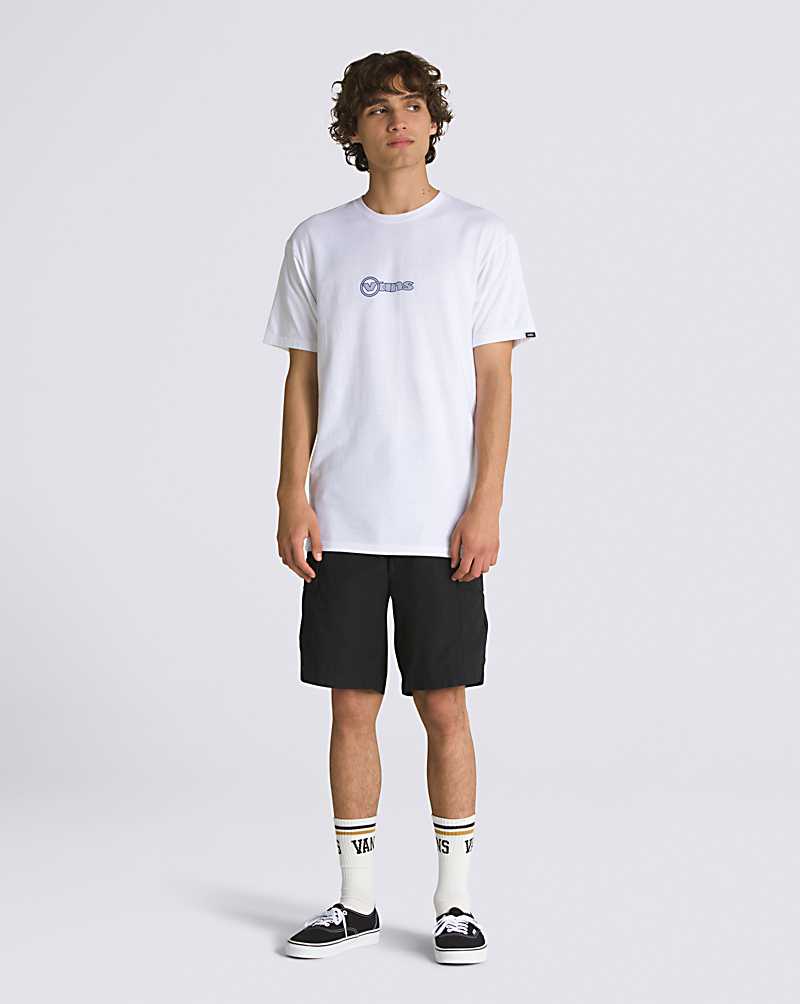 Vans Circle Men T Shirts White | GS1-9358