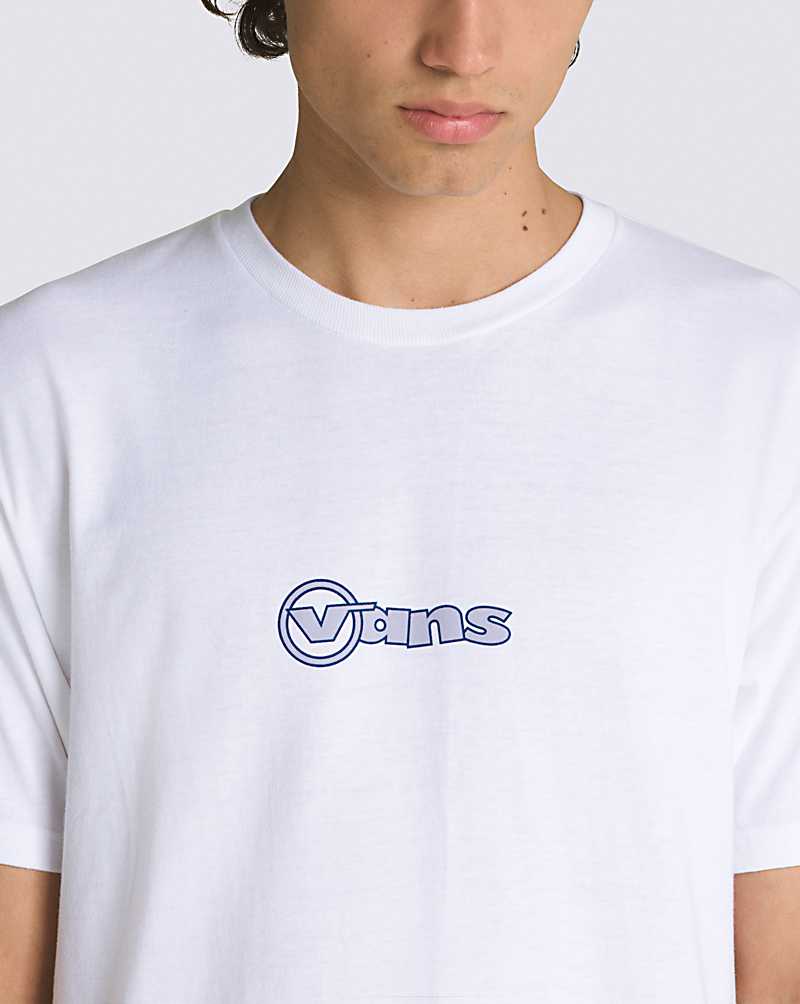 Vans Circle Men T Shirts White | GS1-9358