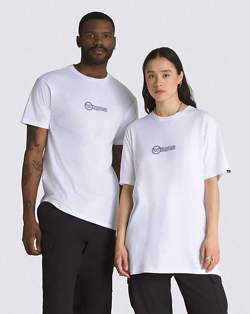 Vans Circle Men T Shirts White | GS1-9358