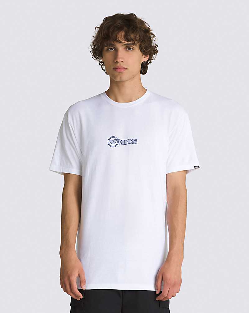 Vans Circle Men T Shirts White | GS1-9358