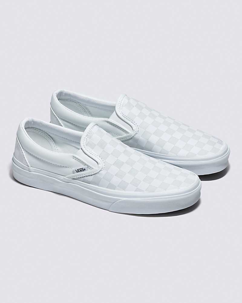 Vans Classic Checkerboard Slip-On Classics Shoe Women Slip On Shoes White / White | AF1-8972