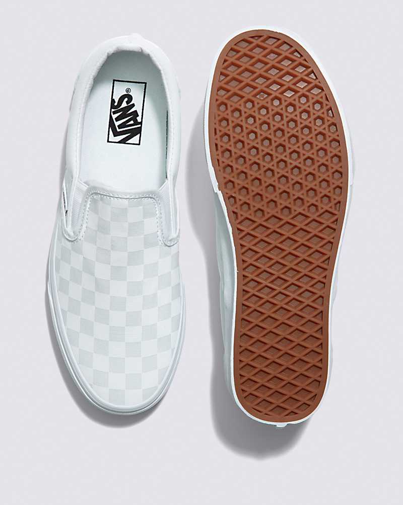 Vans Classic Checkerboard Slip-On Classics Shoe Women Slip On Shoes White / White | AF1-8972