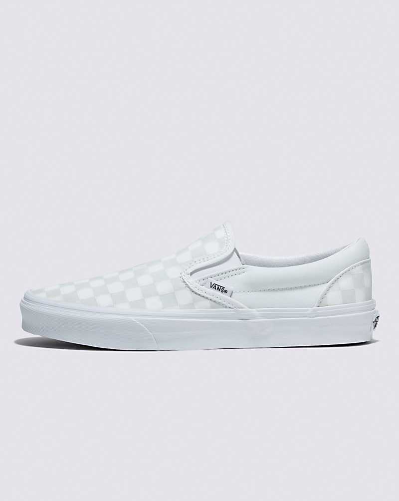 Vans Classic Checkerboard Slip-On Classics Shoe Women Slip On Shoes White / White | AF1-8972