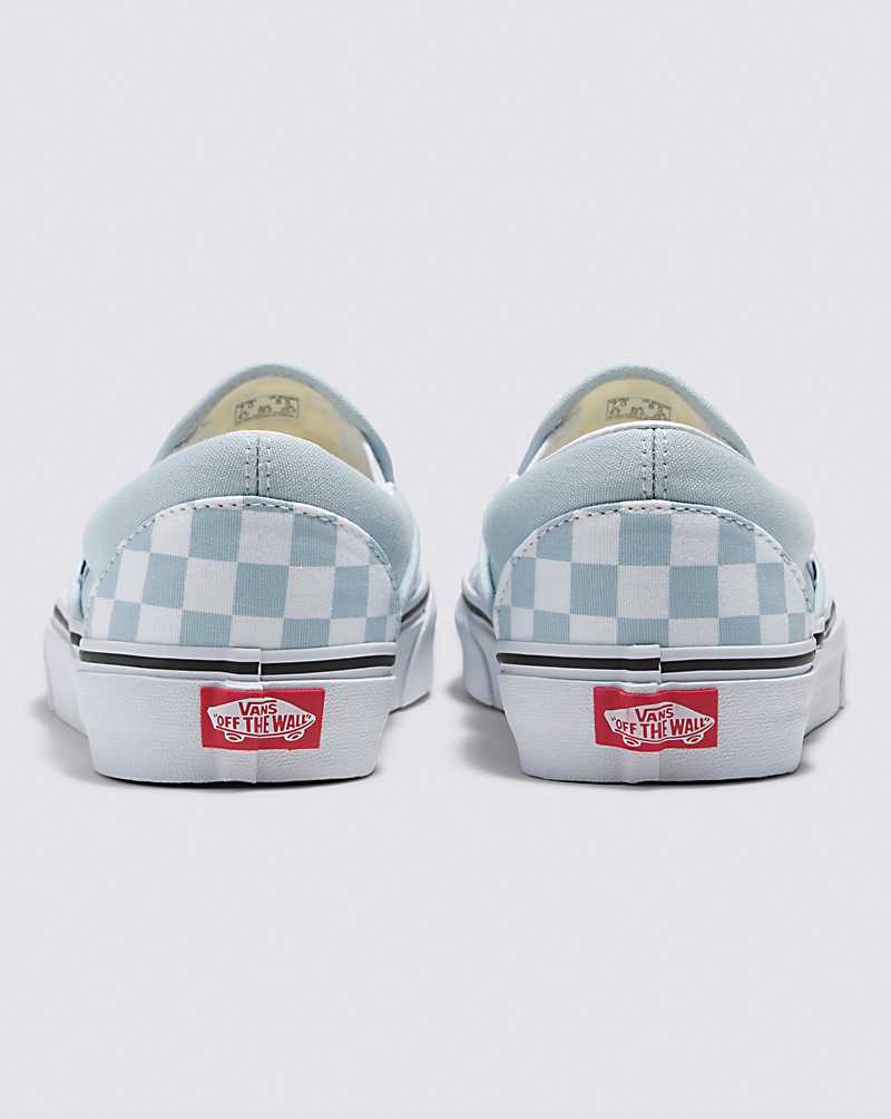 Vans Classic Checkerboard Slip-On Shoe Men Slip On Shoes Blue / White | PE1-2842