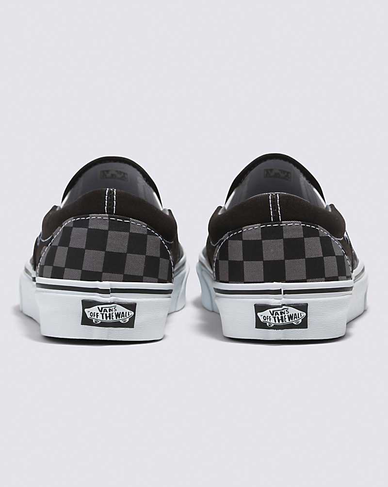 Vans Classic Checkerboard Slip-On Shoe Women Slip On Shoes Black / Grey | XL1-4426