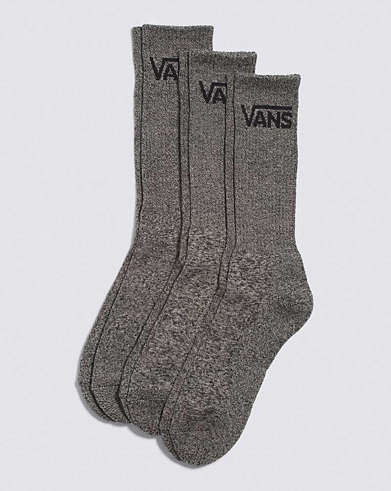 Vans Classic Crew 3-Pack Men Socks Black | CP1-6736