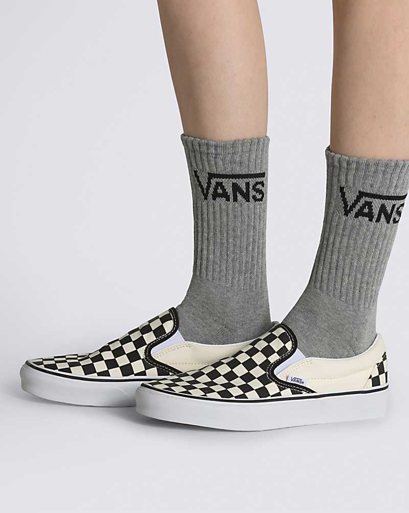 Vans Classic Crew 3-Pack Women Socks White / Grey | DM1-9588