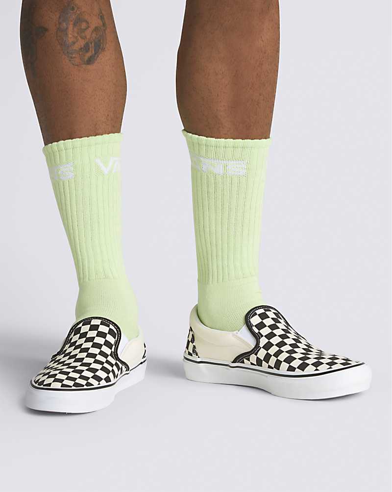 Vans Classic Crew Men Socks Lime | ZN1-5898