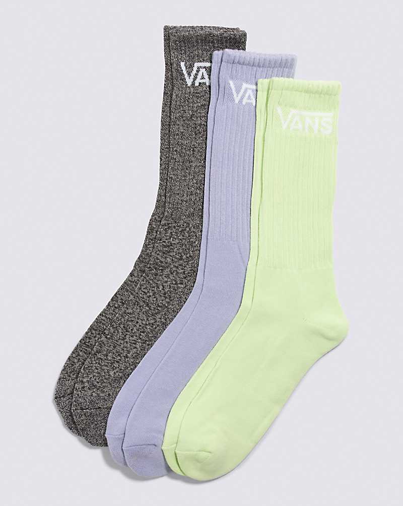 Vans Classic Crew Men Socks Lime | ZN1-5898