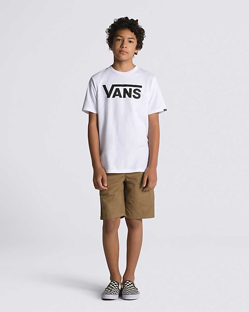 Vans Classic Kids' T Shirts White / Black | KQ1-3241