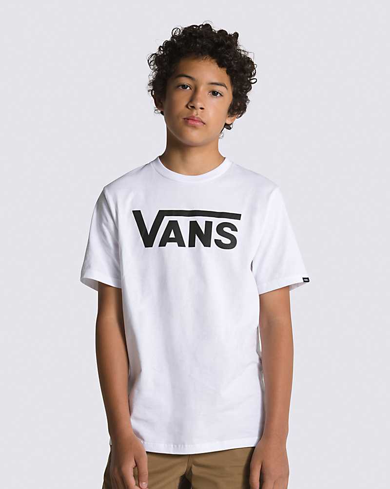 Vans Classic Kids\' T Shirts White / Black | KQ1-3241