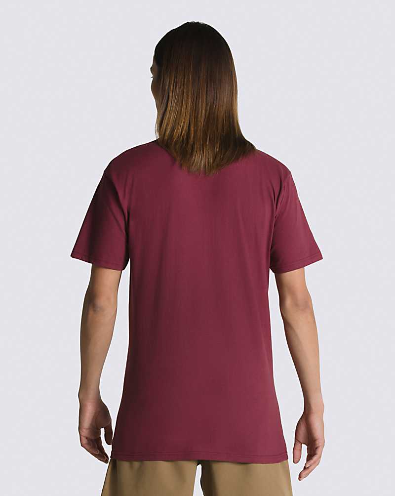 Vans Classic Men T Shirts Burgundy / Black | QD1-1795