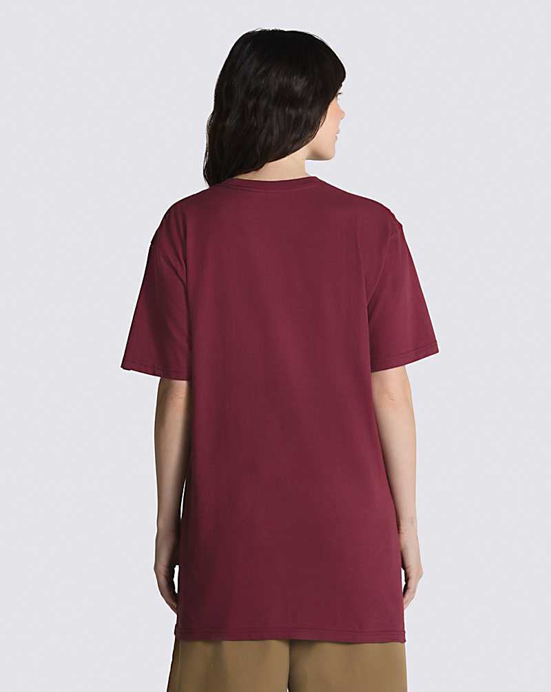 Vans Classic Men T Shirts Burgundy / Black | QD1-1795