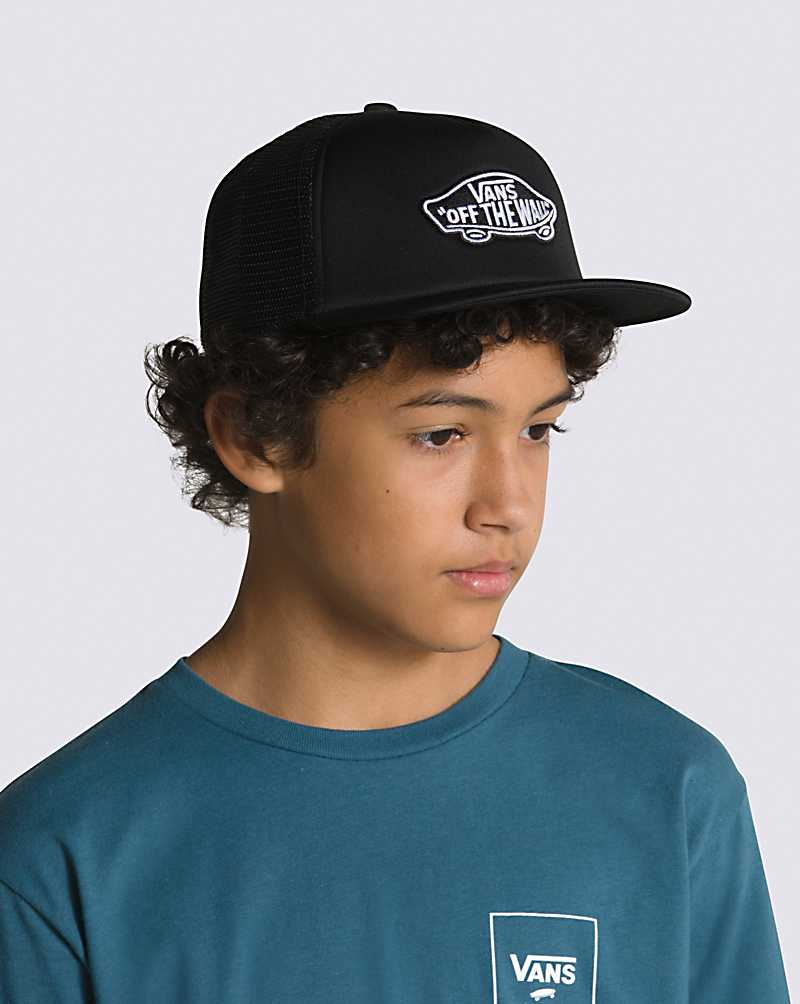 Vans Classic Patch Trucker Kids' Hats Black / Black | ZR1-8743