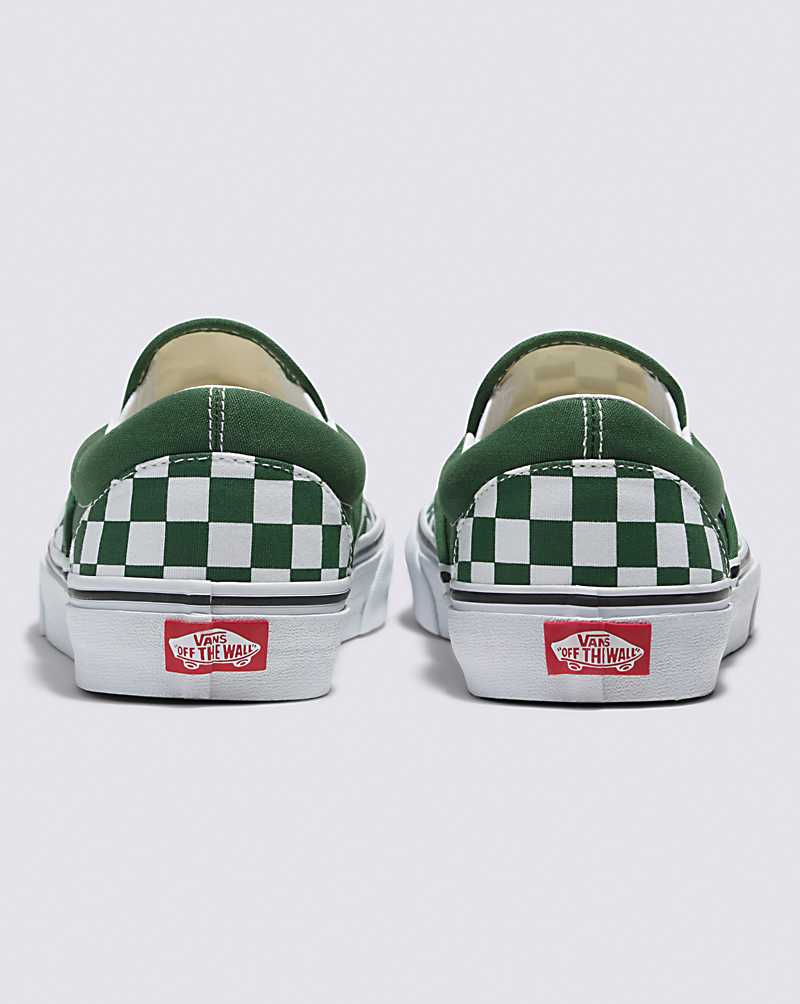 Vans Classic Slip-On Checkerboard Shoe Men Slip On Shoes Green | TA1-4225