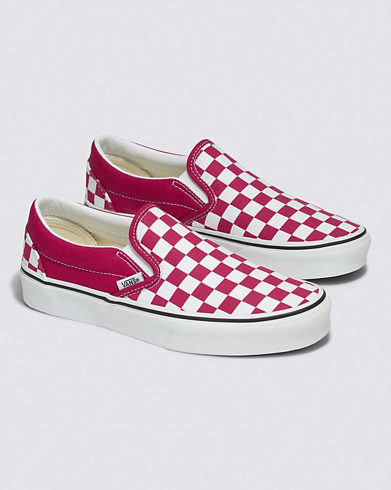 Vans Classic Slip-On Checkerboard Shoe Women Slip On Shoes Pink | DW1-2283