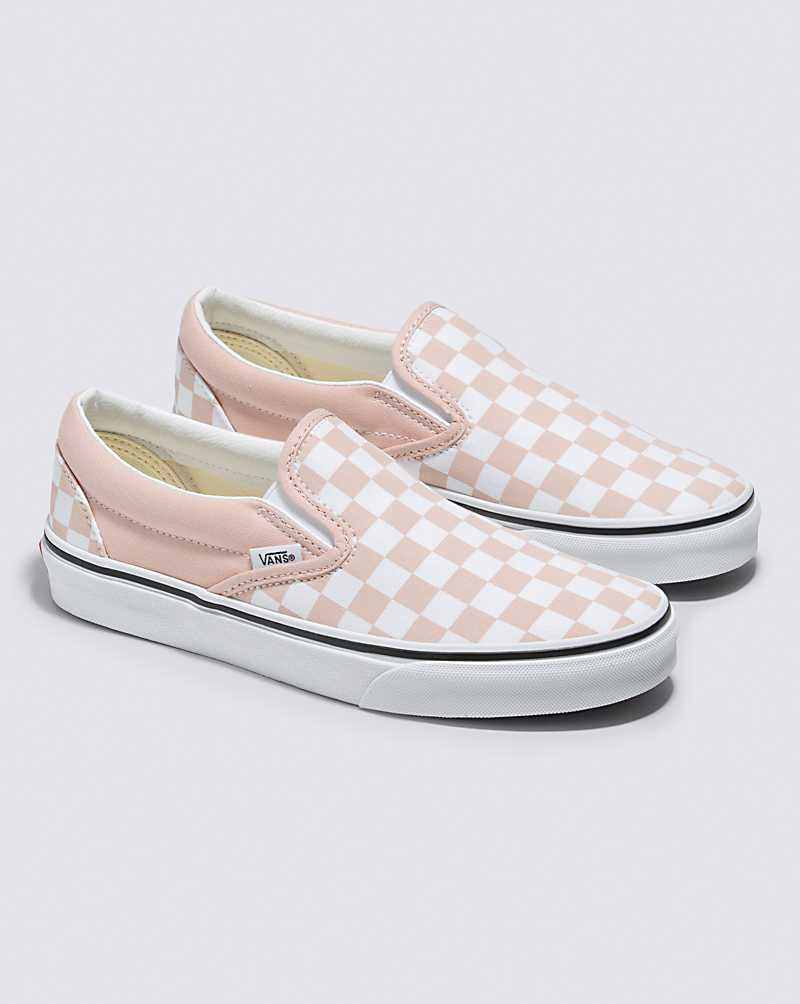 Vans Classic Slip-On Checkerboard Shoe Women Slip On Shoes Rose | PZ1-8939