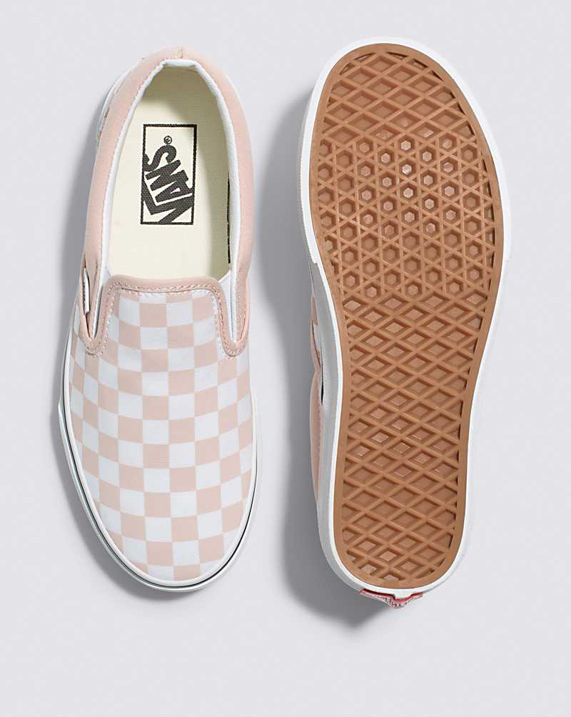 Vans Classic Slip-On Checkerboard Shoe Women Slip On Shoes Rose | PZ1-8939