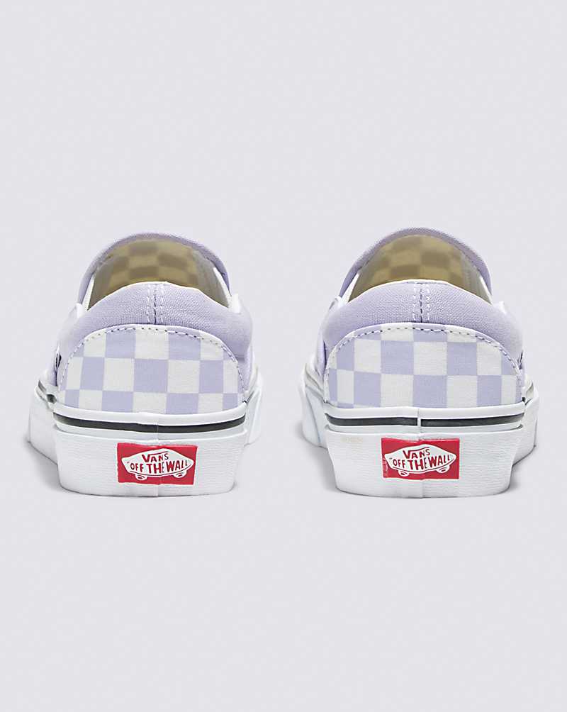 Vans Classic Slip-On Checkerboard Shoe Women Slip On Shoes Purple | AL1-4657