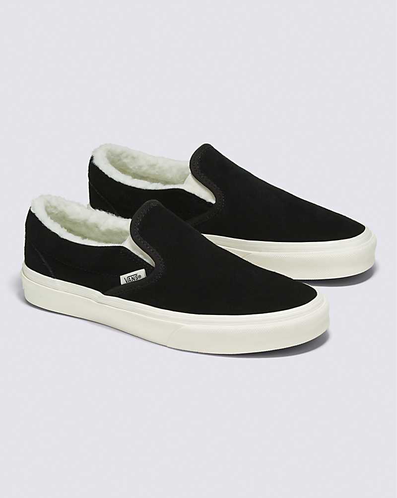 Vans Classic Slip-On Cozy Hug Shoe Men Slip On Shoes Black | EB1-1845