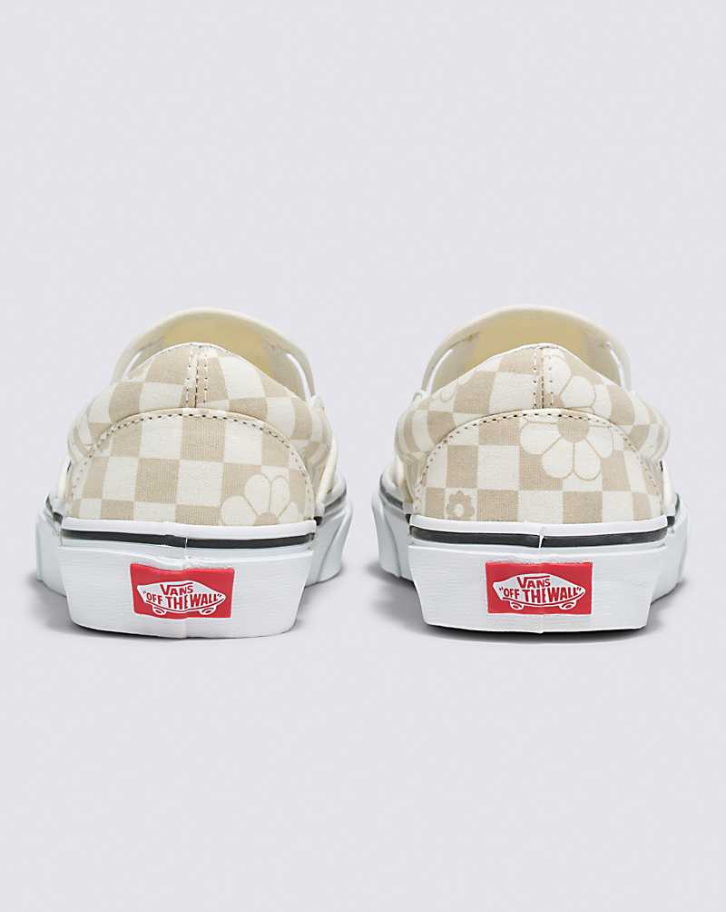 Vans Classic Slip-On Floral Check Shoe Women Slip On Shoes White | OD1-3678