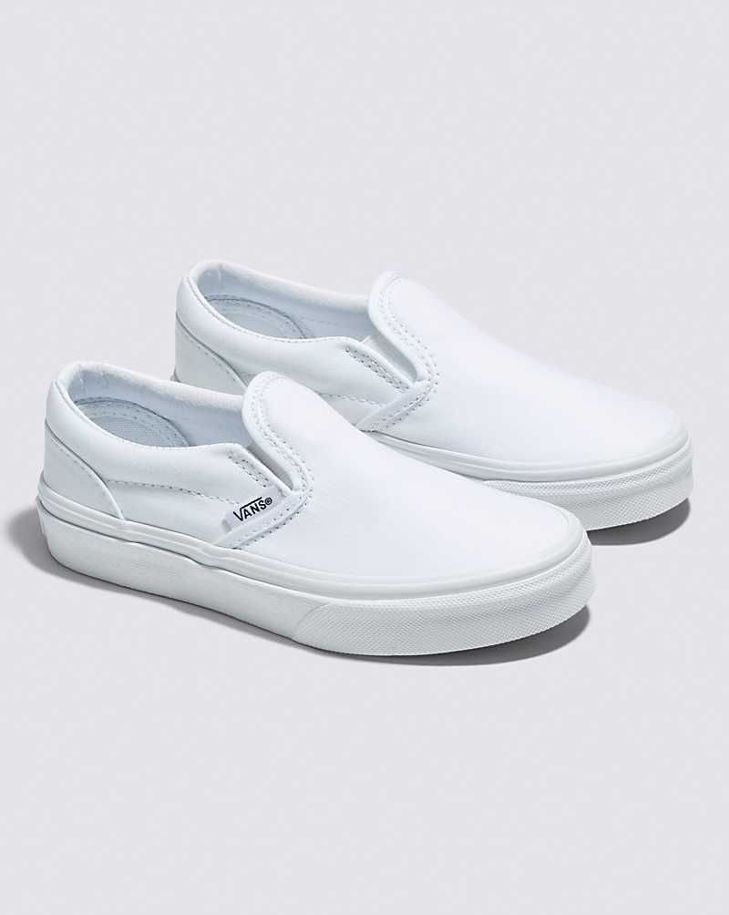 Vans Classic Slip-On Shoe Kids' Slip On Shoes White | PG1-2898