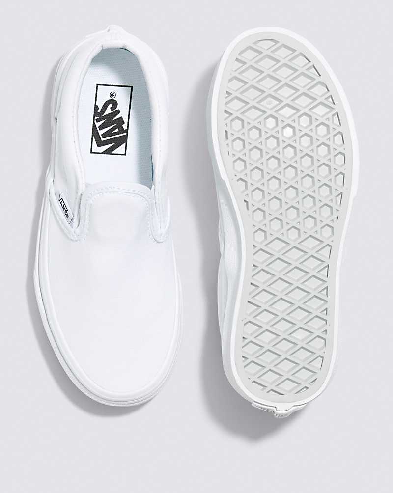 Vans Classic Slip-On Shoe Kids' Slip On Shoes White | PG1-2898