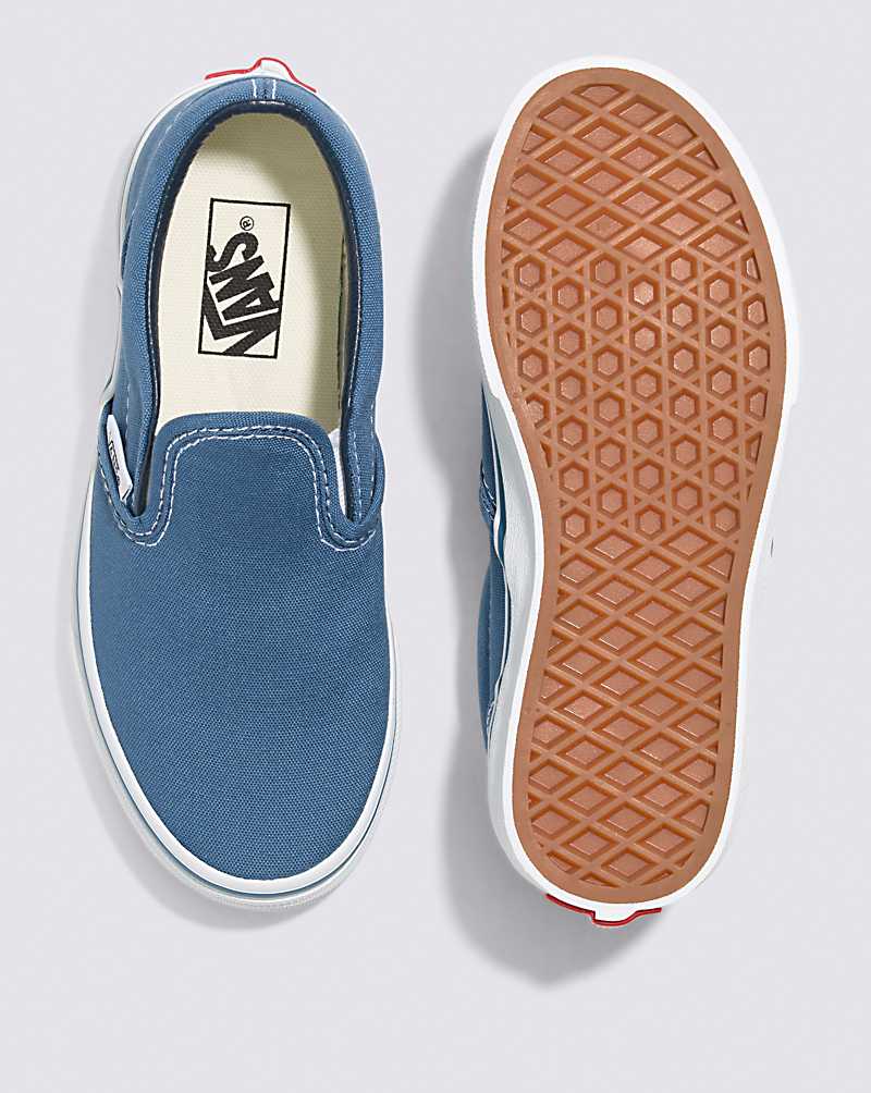 Vans Classic Slip-On Shoe Kids' Slip On Shoes Navy / White | KX1-5346